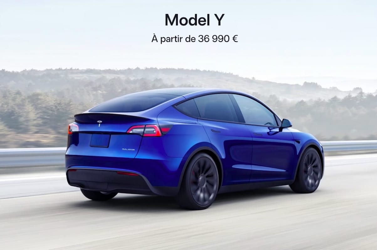 Tesla Model Y 36990 euros